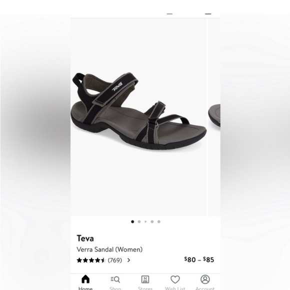 Like NeW! Teva Black and Gray Sandals, 6.5 - Picture 6 of 6